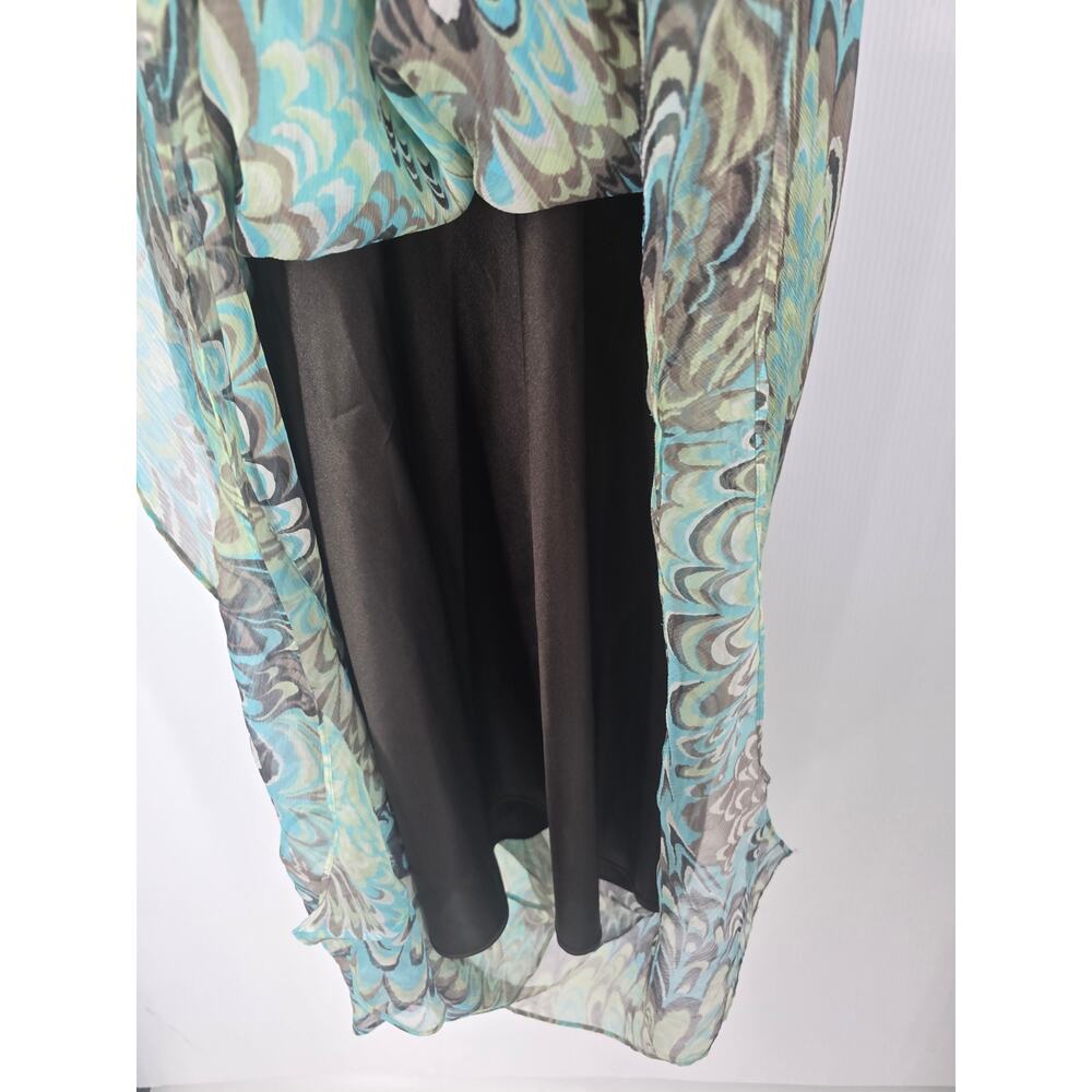 Laundry Shelli Segal Vintage Y2K Halter Maxi Dress Silk Beaded Crochet Boho 10 - Picture 8 of 14